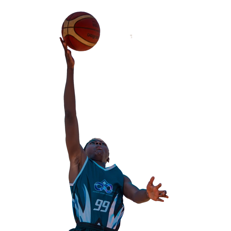 Young athlete performing a layup